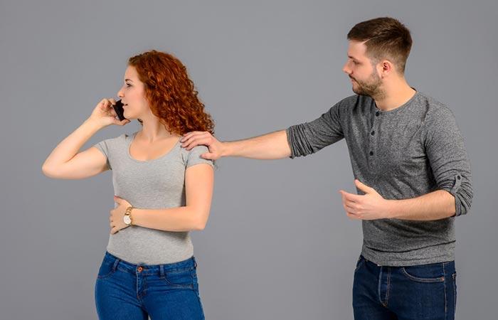 Guy with Arms Around Her Girlfriend S Waist Stock Photo - Image of