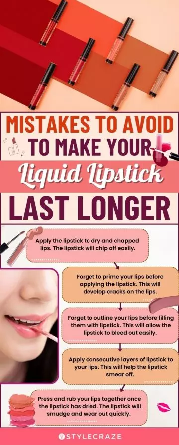 Mistakes To Avoid To Make Your Liquid Lipstick Last Longer (infographic)