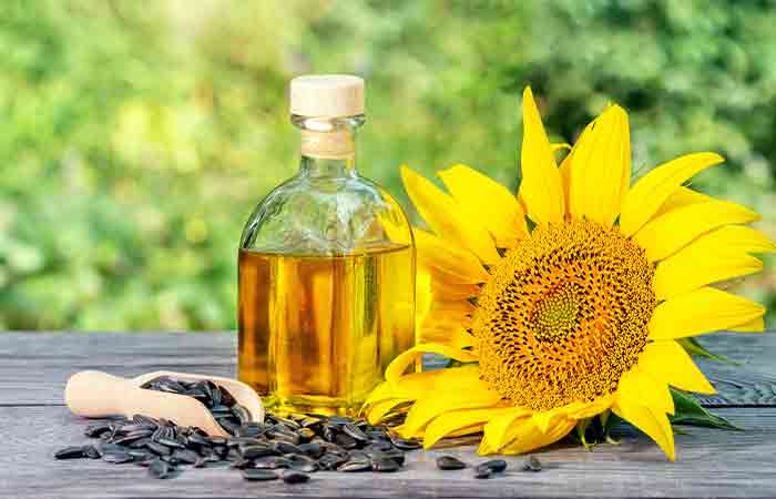 Sunflower oil for skin