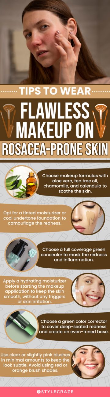 Tips To Wear Flawless Makeup On Rosacea-Prone Skin (infographic)