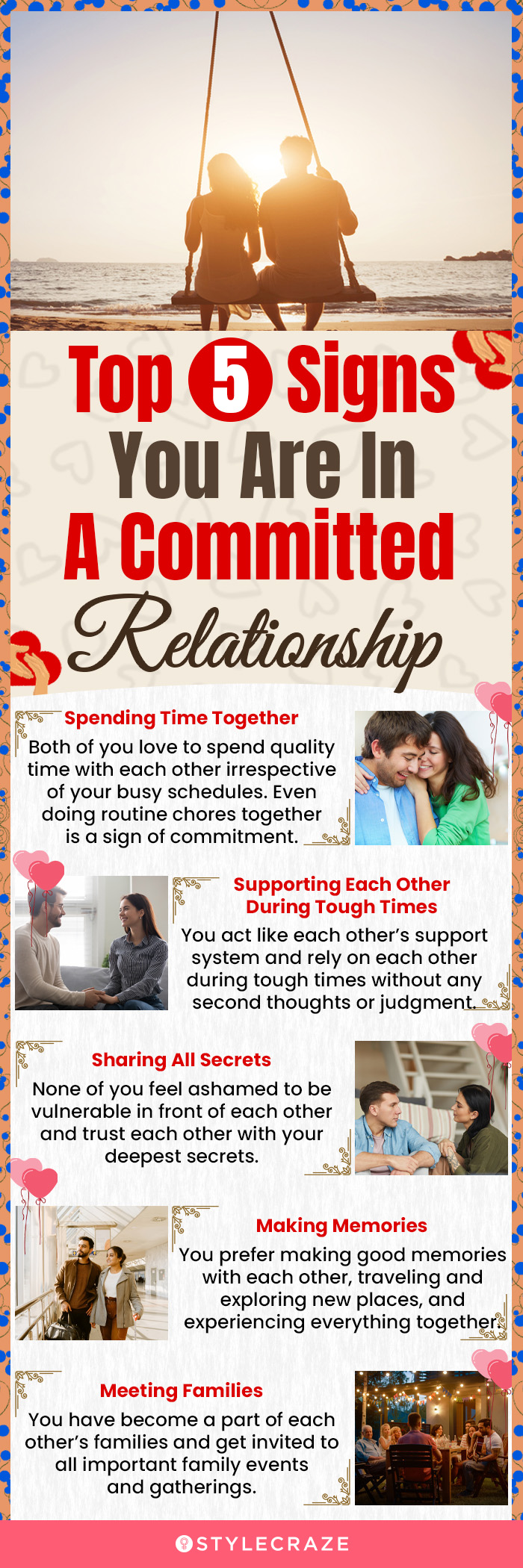 top 5 signs you are in a committed relationship (infographic)