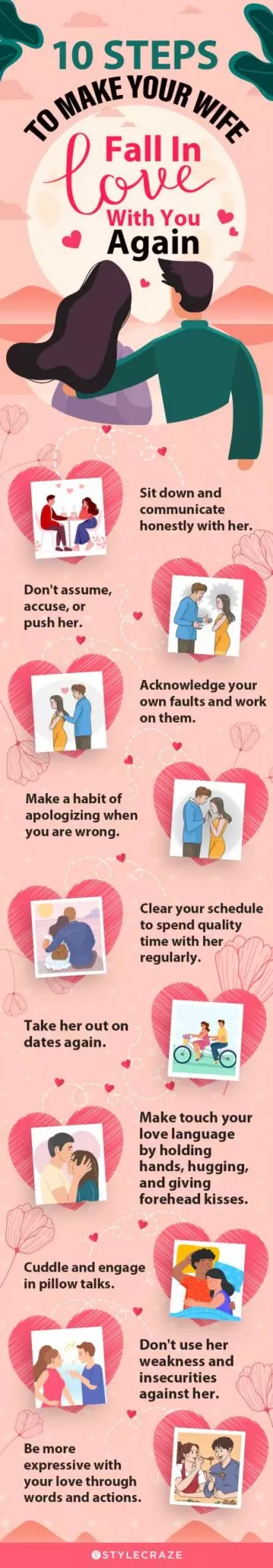 10 steps to make them fall in love with you again (infographic)