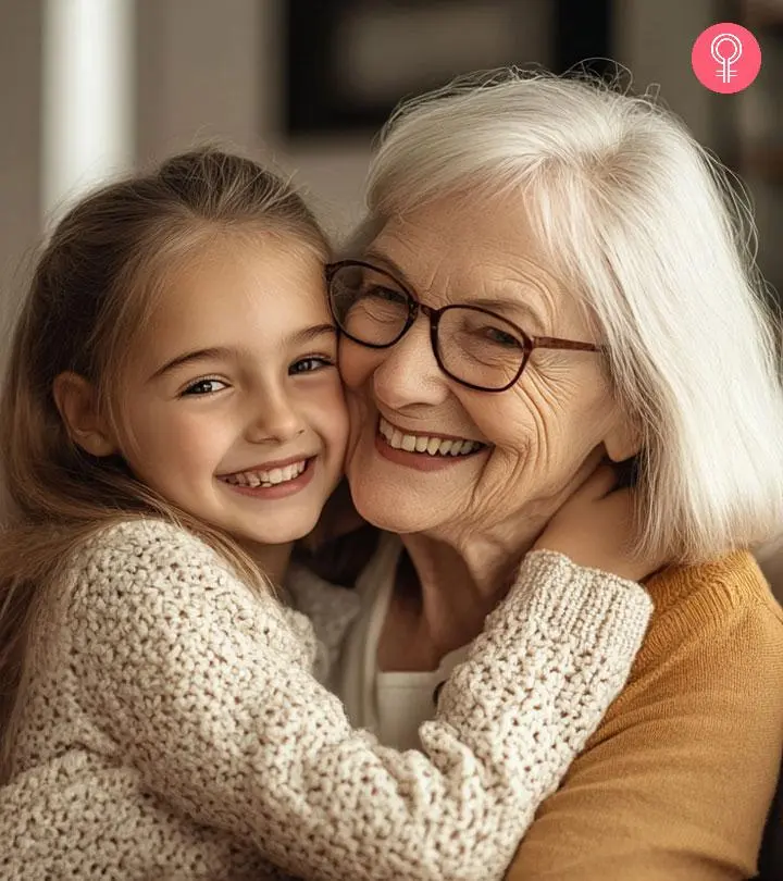 A kid with her grandma