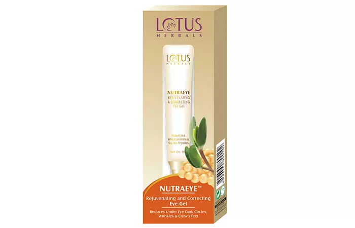 12. Lotus Herbals Nutraeye Rejuvenating &Correcting Eye Gel
