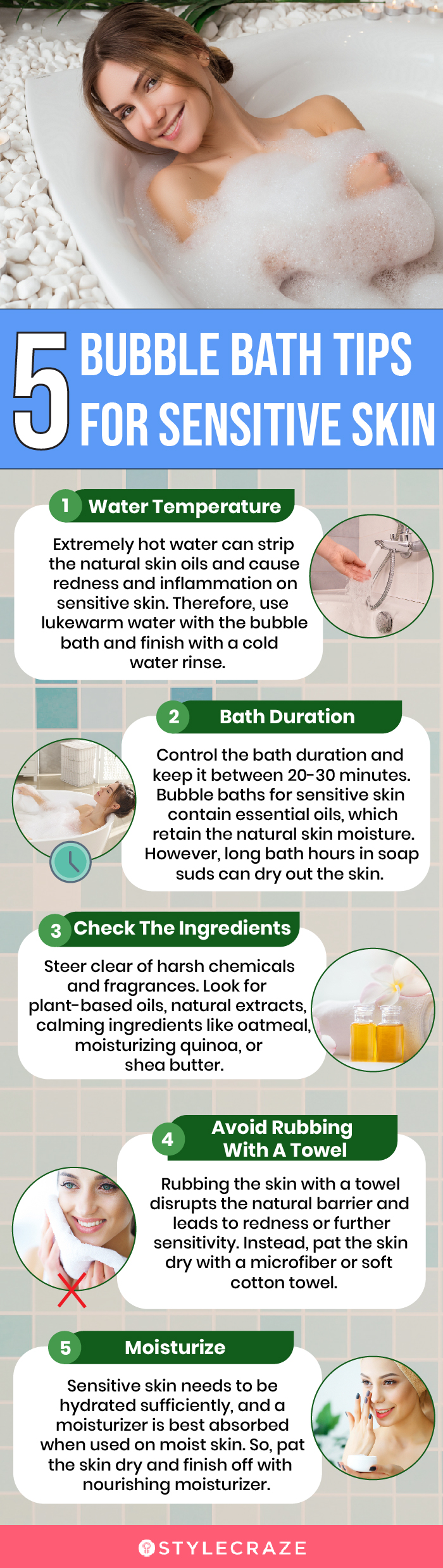 5 Bubble Bath Tips For Sensitive Skin(infographic)