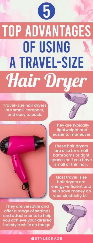 Advantages Of Using A Travel-Size Hair Dryer (infographic)