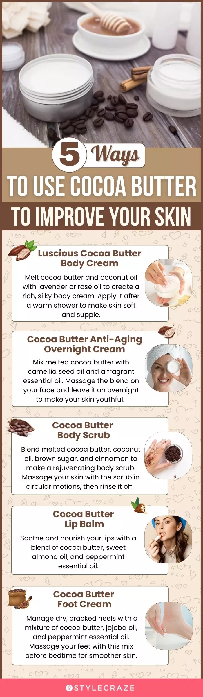 5 ways to use cocoa butter to improve your skin (infographic)