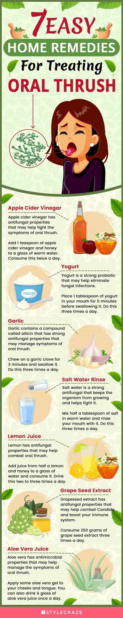 7 easy home remedies for treating oral thrush (infographic)