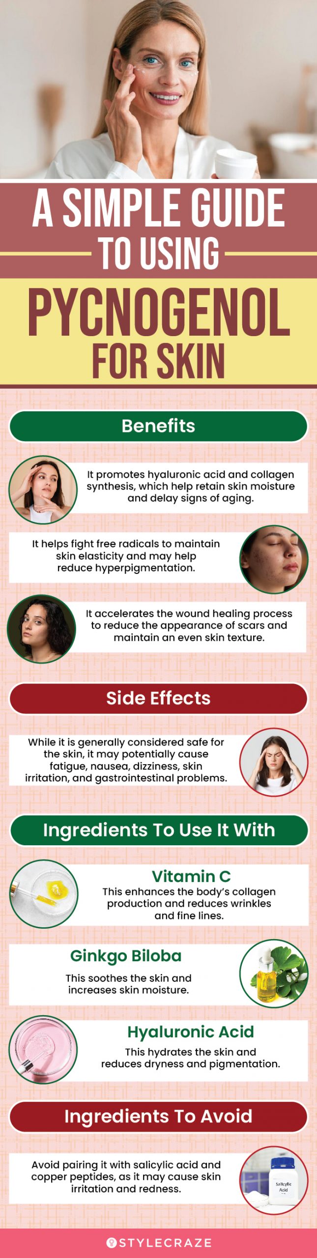 a simple guide to using pycnogenol for skin (infographic)