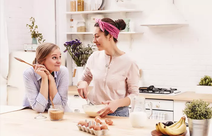 Baking with your friends can be a great way to catch up