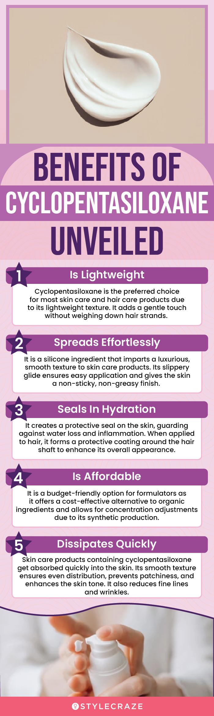 benefits of cyclopentasiloxane unveiled(infographic)
