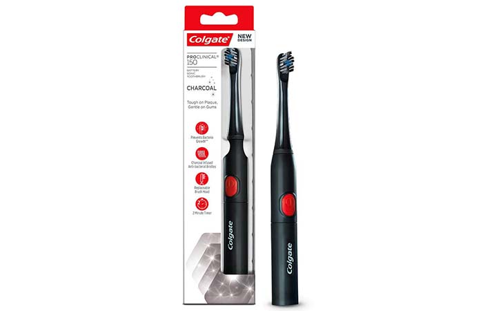 Best Holistic Teeth Protection Colgate Proclinical 150 Battery Sonic Charcoal Toothbrush