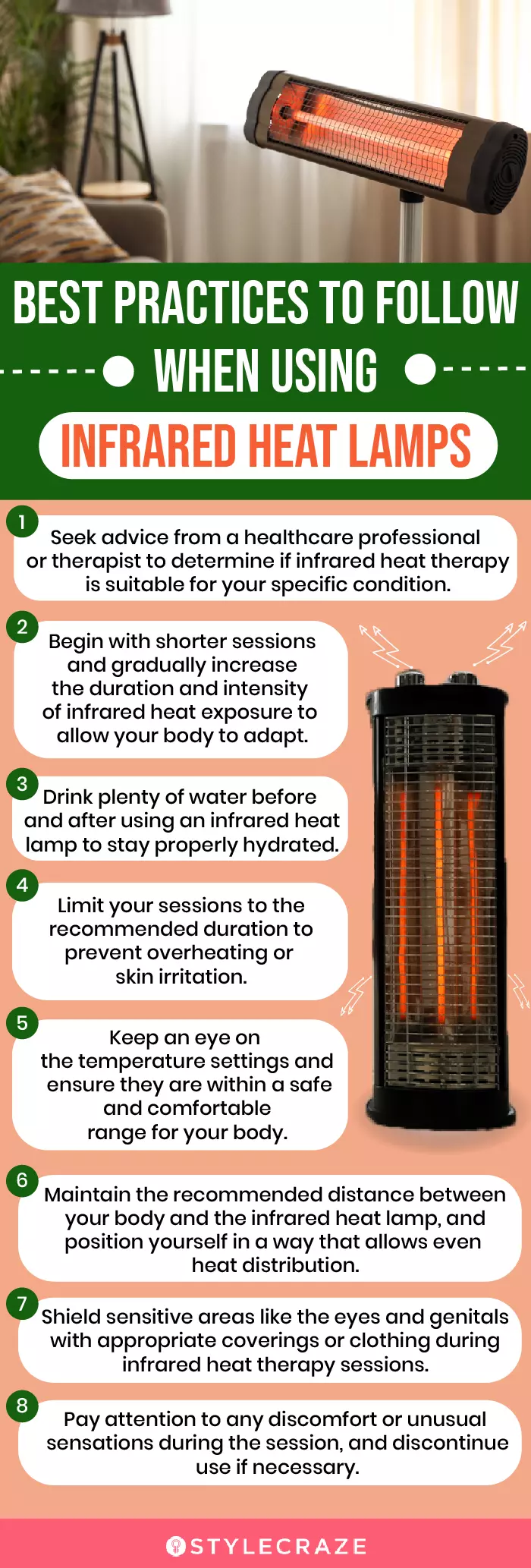 Best Practices To Follow When Using Infrared Heat Lamp (infographic)