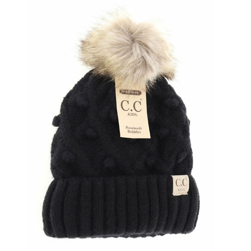C.C Thick Cable Pom Beanie
