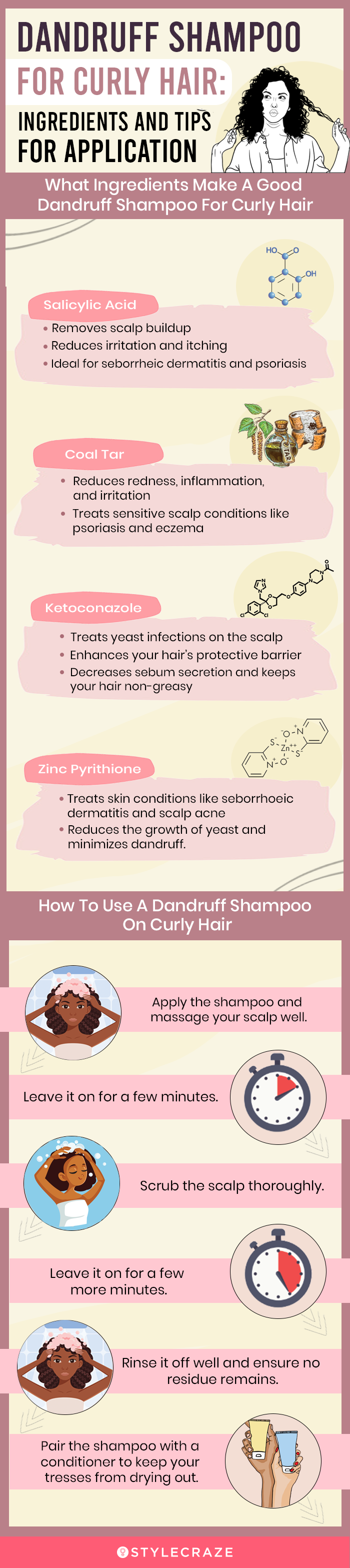 Dandruff Shampoo For Curly Hair: Ingredients And Tips For Application
