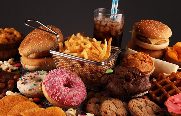 Eating junk foods may increase the chances of whiteheads on your nose