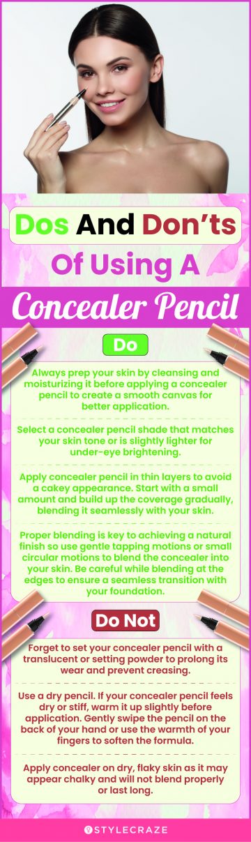 Dos And Don’ts Of Using A Concealer Pencil (infographic)