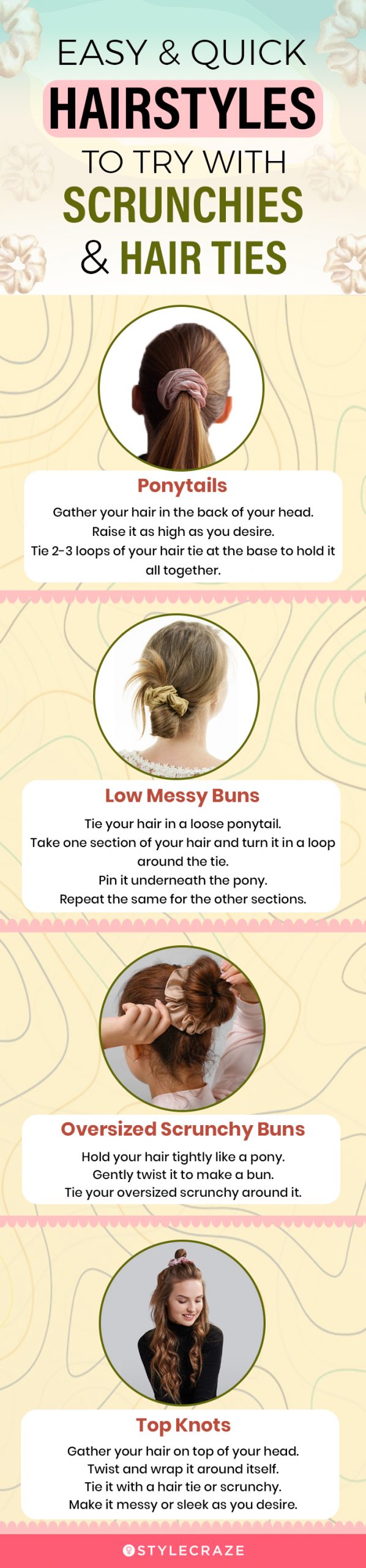 Easy & Quick Hairstyles To Try With Scrunchies & Hair Ties