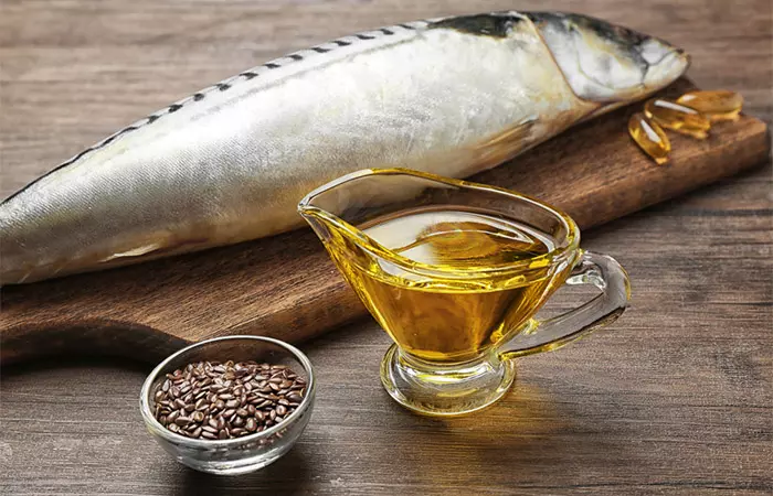 Fish oil for reducing breast size