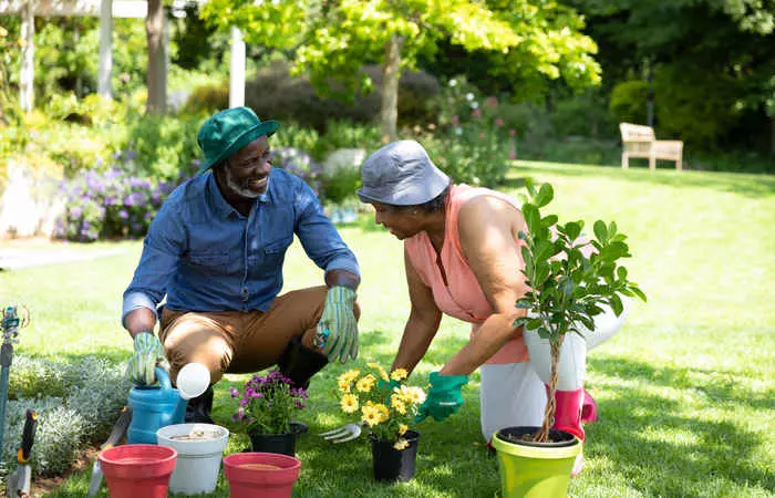 Garden together as a hobby for couples