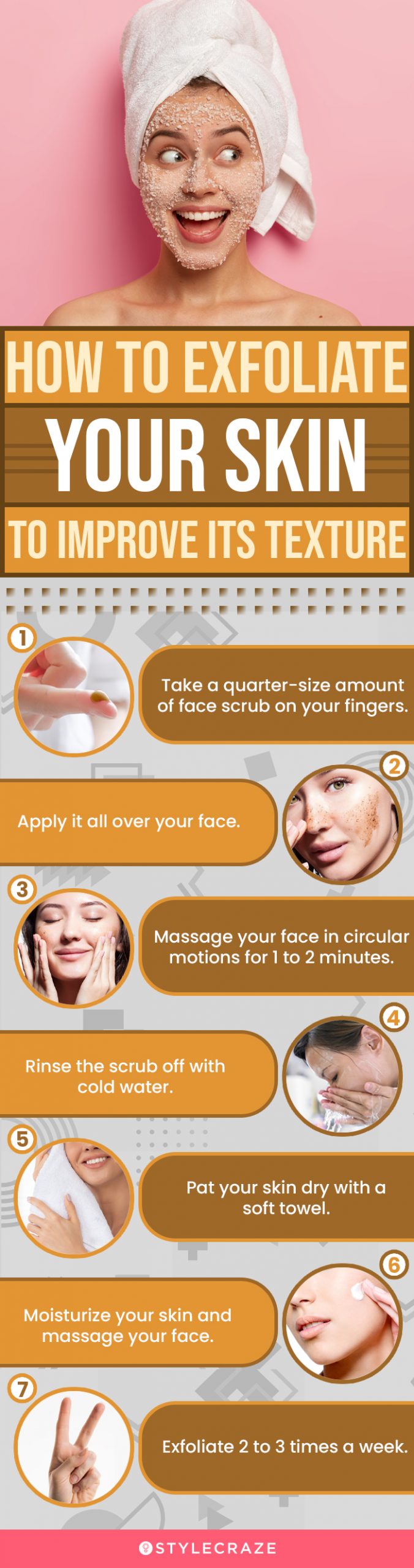  how to exfoliate your skin to improve its texture (infographic)