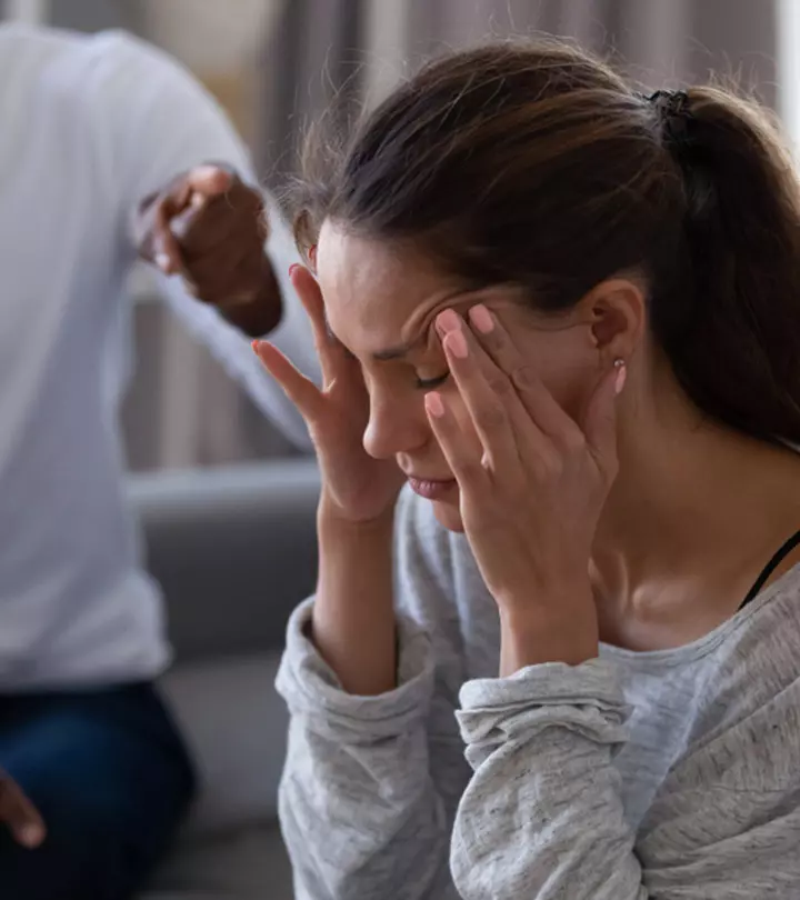 Couple feeling stress in the relationship