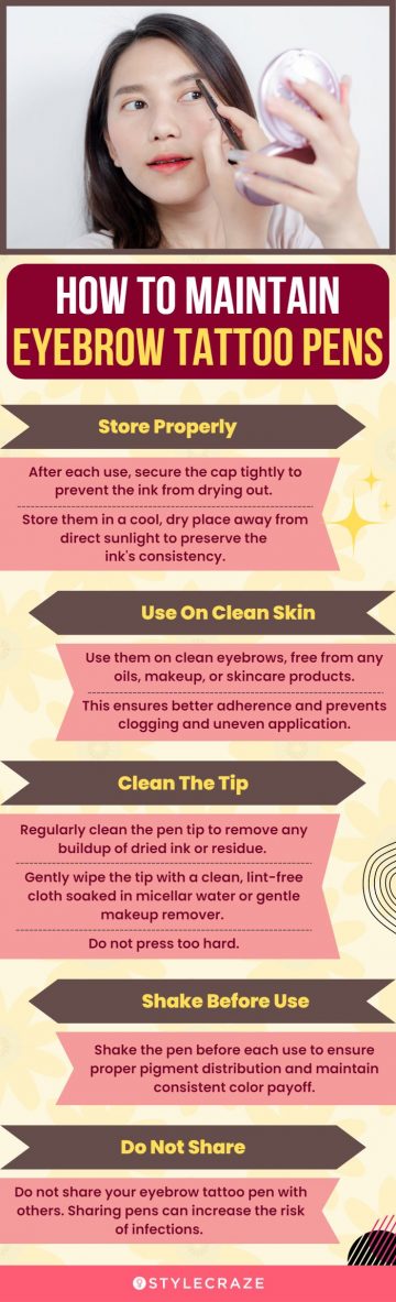 How To Maintain Eyebrow Tattoo Pens(infographic)