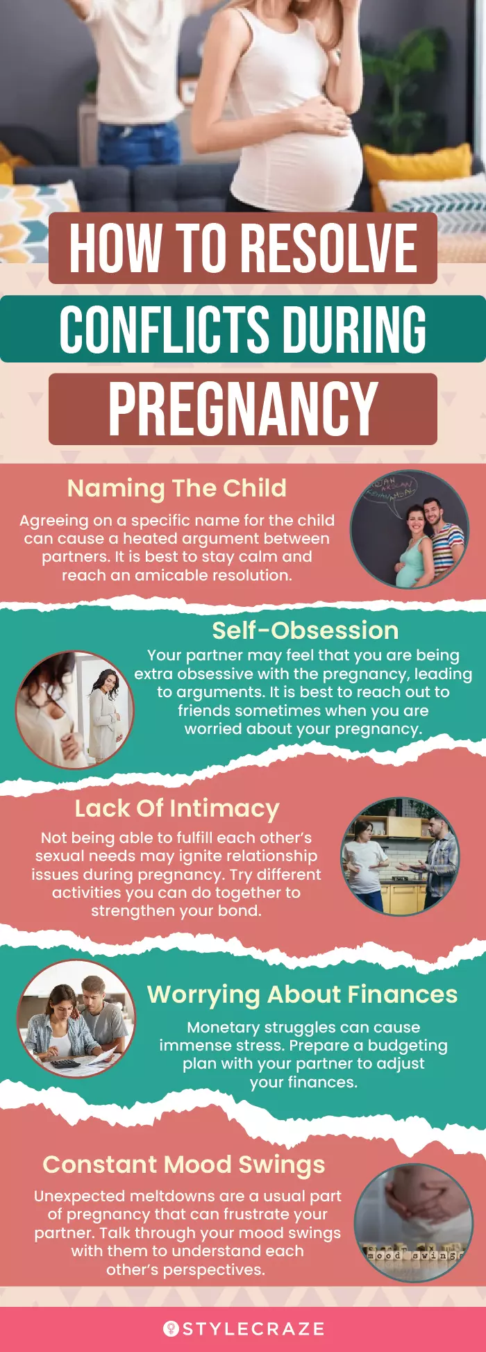 how to resolve conflicts during pregnancy (infographic)