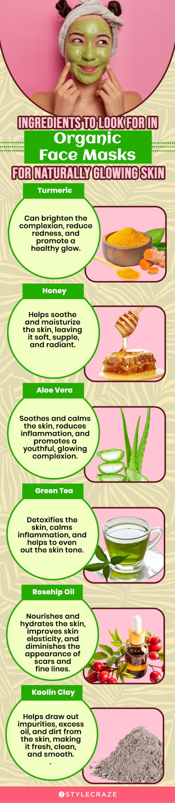 Ingredients To Look For In Organic Face Masks For Naturally Glowing Skin (infographic)