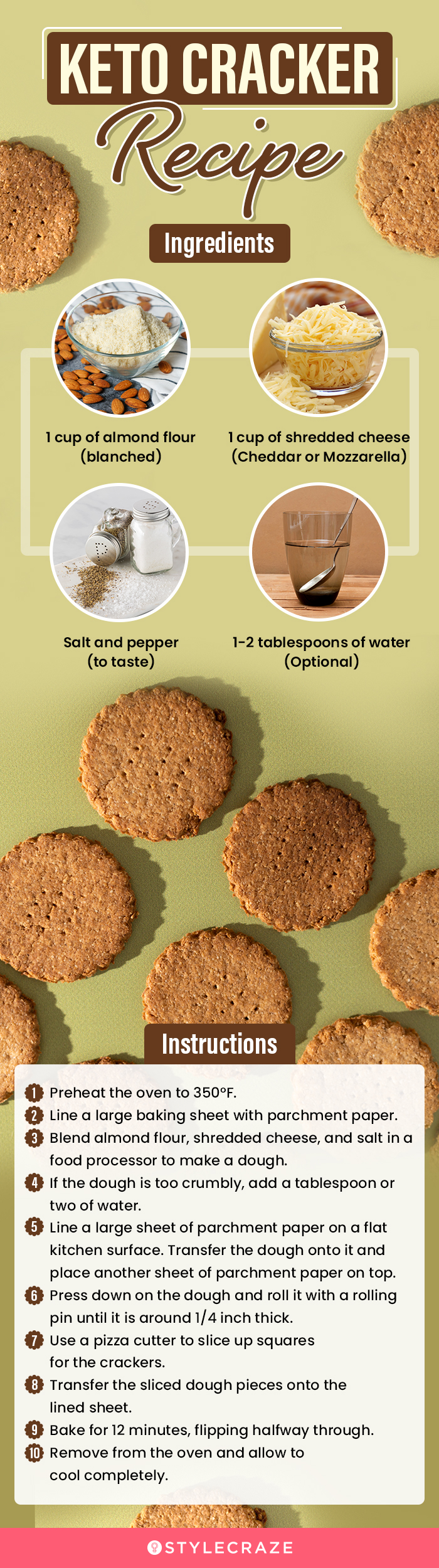 keto cracker recipe (infographic)