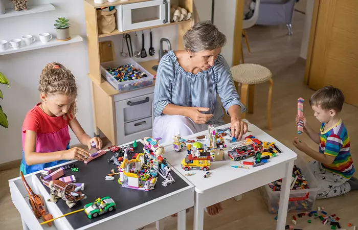 Lego night as a fun family night activity