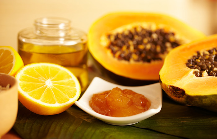 Lemon, papaya, and honey as tan removal face pack