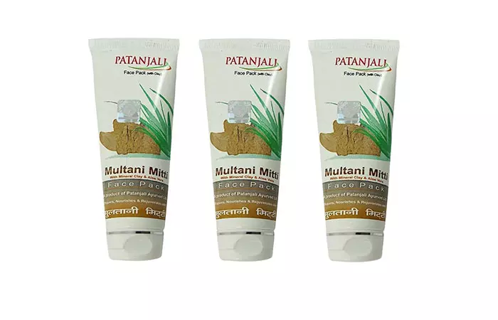 Patanjali Face Pack With Clay - Multani Mitti With Mineral Clay & Aloe Vera