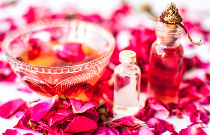 Rosewater and glycerin for healthy hair