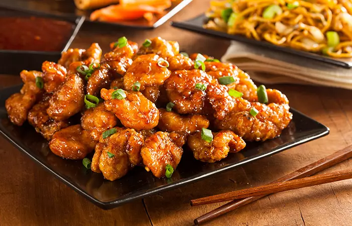 Spicy orange chicken