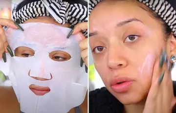 Apply mask and moisturizer for facial extraction