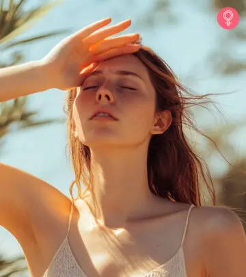 Girl on a hot sunny day