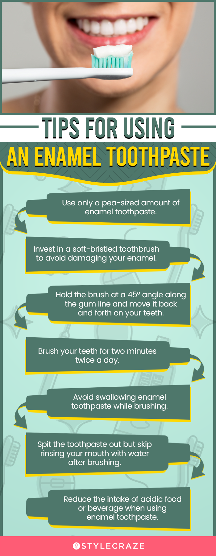 Tips For Using An Enamel Toothpaste(infographic)