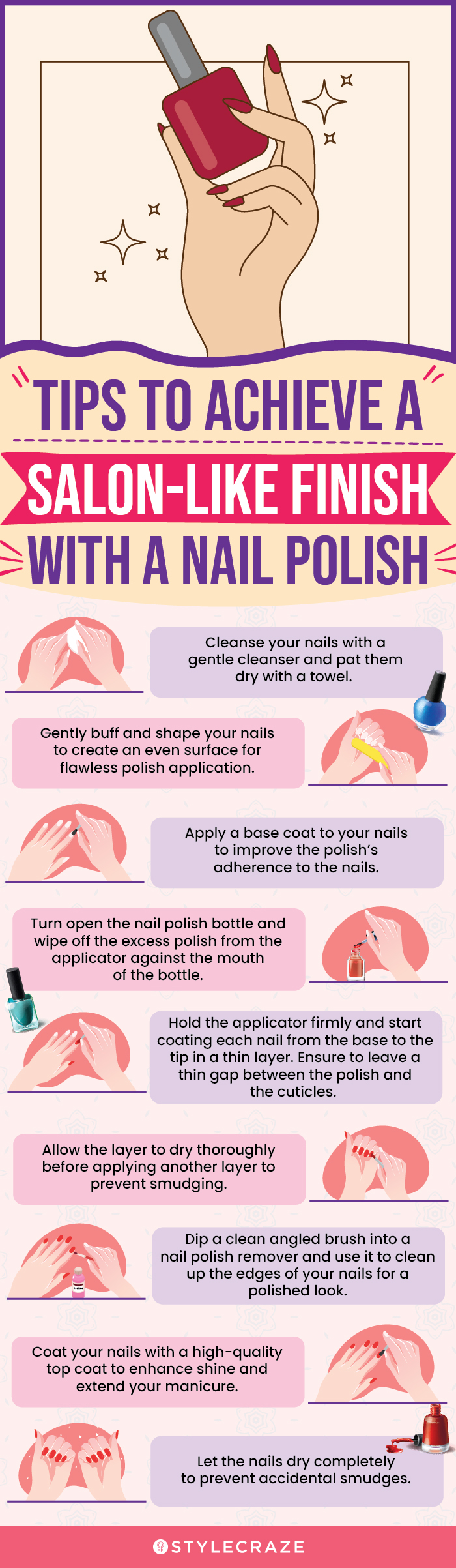  Tips To Achieve A Salon-Like Finish With A Nail Polish (infographic)