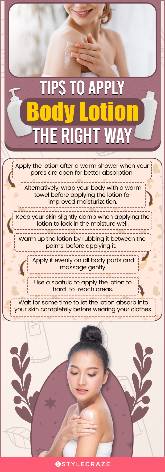 Tips To Apply Body Lotion The Right Way (infographic)