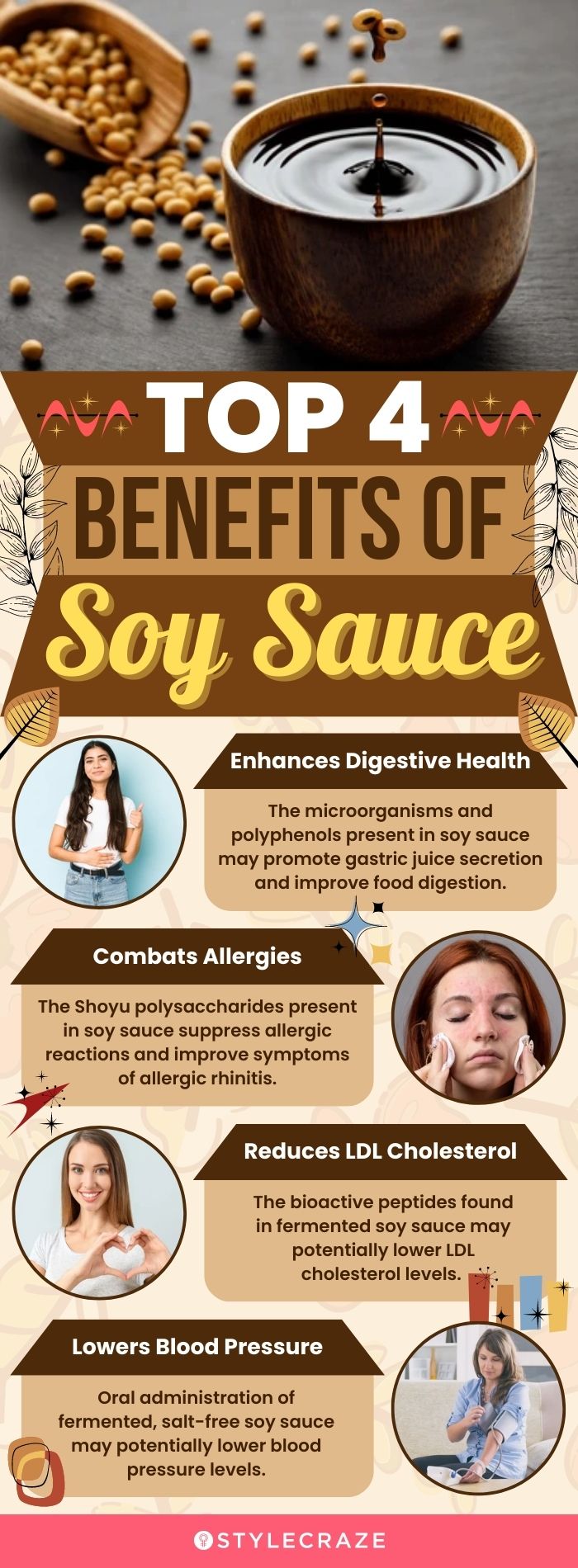 top 4 benefits of soy sauce (infographic)