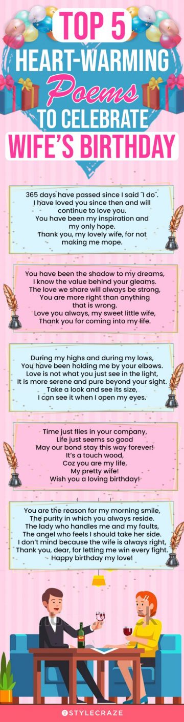 top 5 heart warming poems to celebrate wife’s birthday (infographic)
