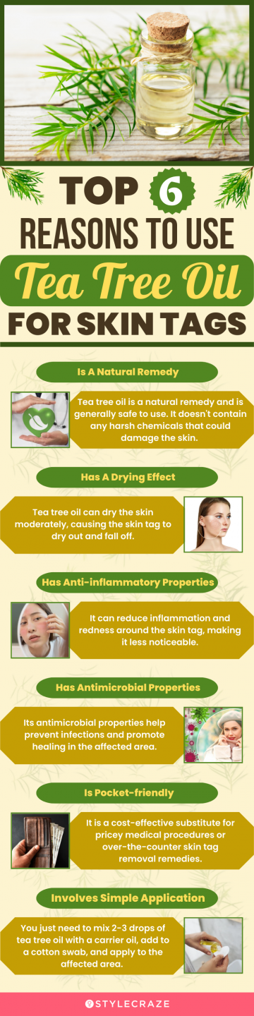 top 6 reasons to use tea tree oil for skin tags (infographic)