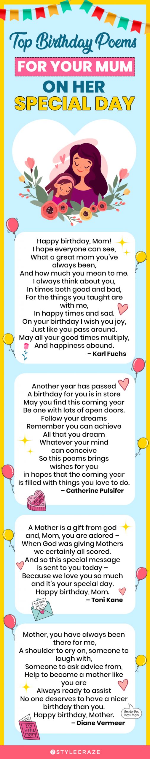 top birthday poems for your mum on her special day (infographic)