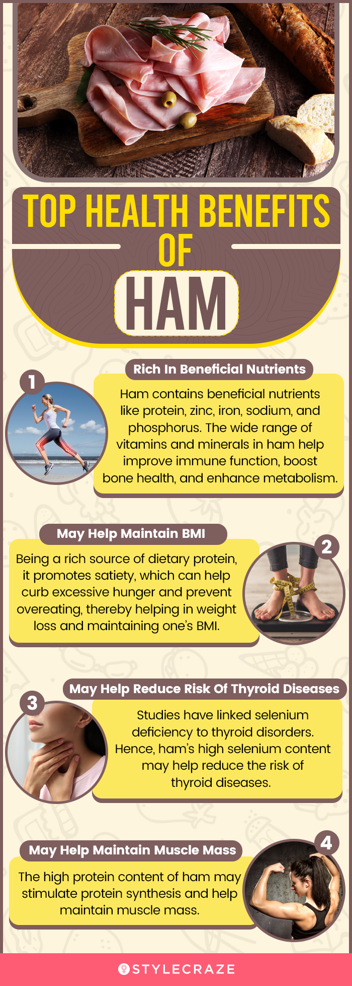 top health benefits of ham (infographic)