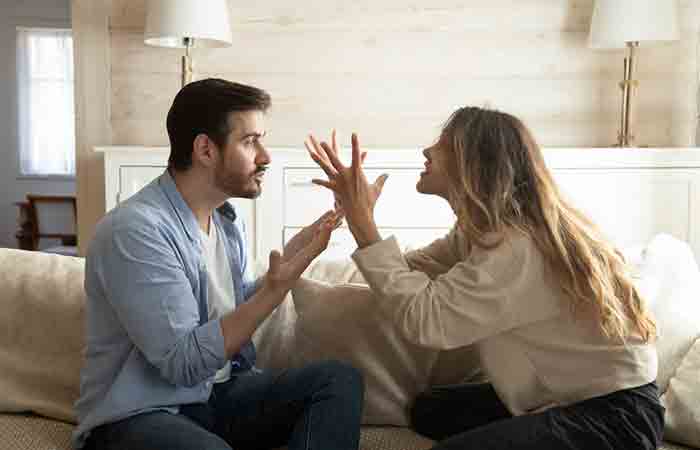 Husband controlling wife in a toxic relationship
