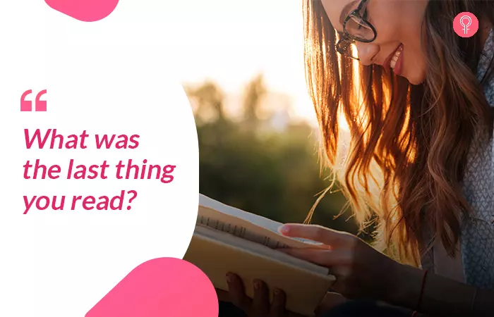 What was the last thing you read?