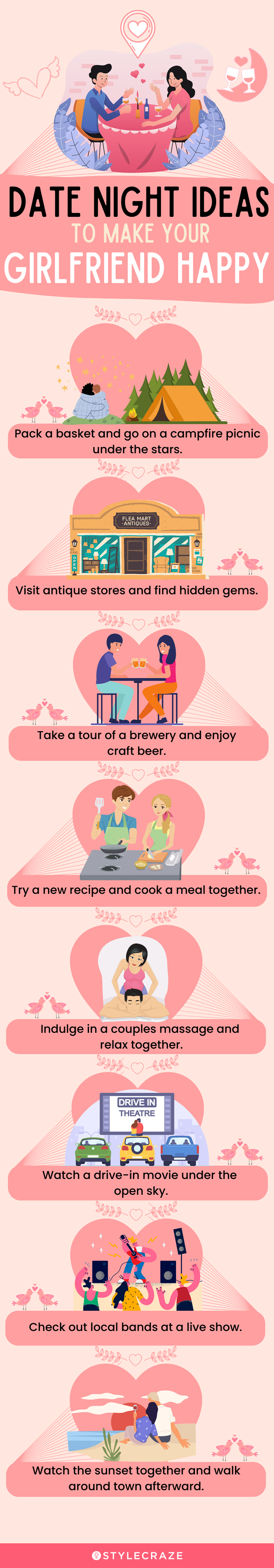 date night ideas to make your girlfriend happy (infographic)