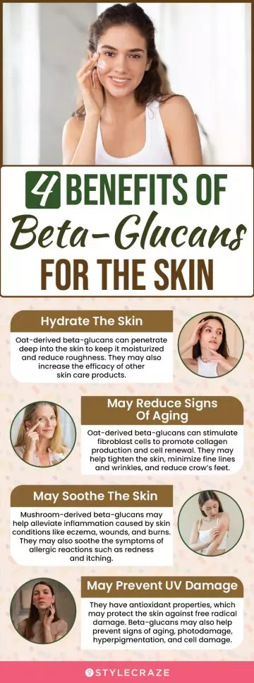 4 benefits of beta glucan for the skin (infographic)