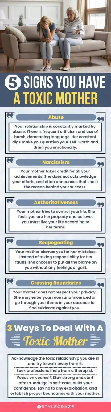 5 signs you have a toxic mother(infographic)